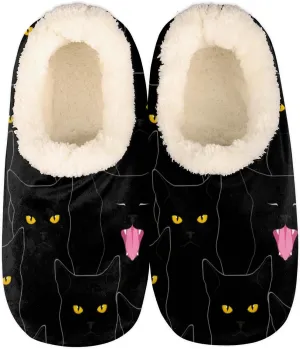 House Slippers for Women Men, Animal Fuzzy Soft Cozy Non Slip Slipper Socks for Indoor Outdoor