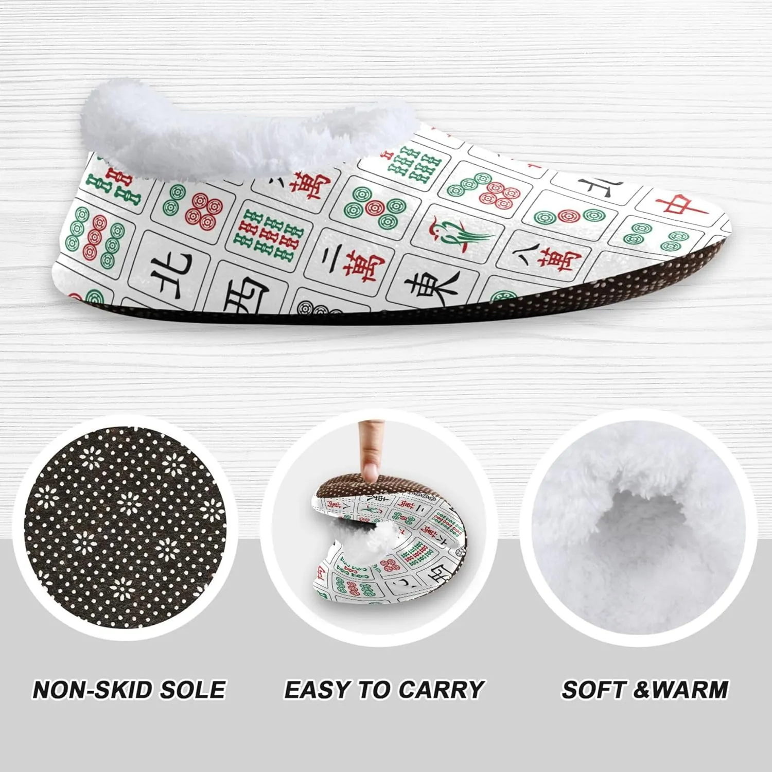 House Slippers Fuzzy Memory Foam Soft Slipper Socks for Woman Men