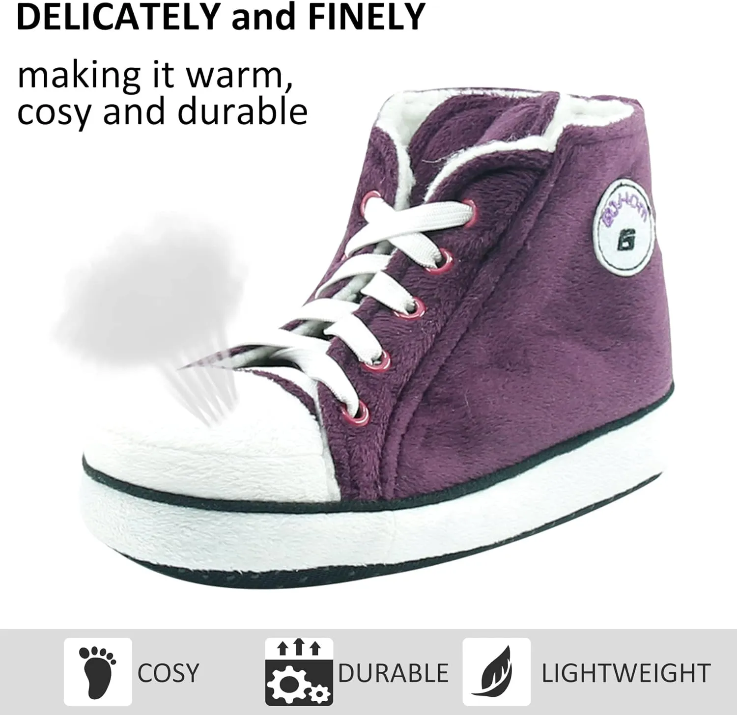 House Sneaker Slippers for Men Warm Winter Funny Cozy Indoor Sneakers Slipper Shoes Boys
