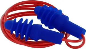 Howard Leight by Honeywell DPAS30R Airsoft Flanged Reusable Earplugs with Red Polycord, 100-Pairs (DPAS-30R),Blue