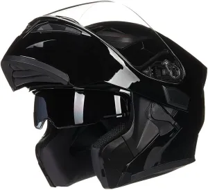 ILM Motorcycle Dual Visor Flip up Modular Full Face Helmet DOT 6 Colors Model 902