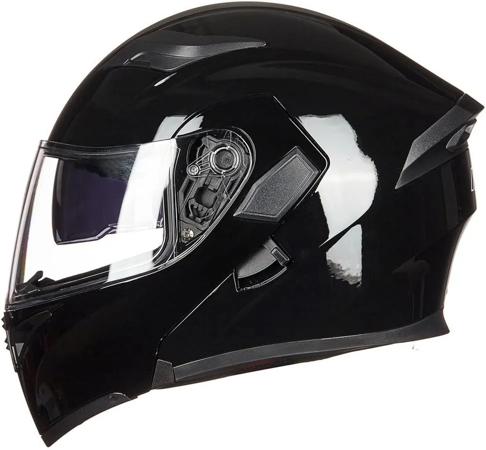 ILM Motorcycle Dual Visor Flip up Modular Full Face Helmet DOT 6 Colors Model 902