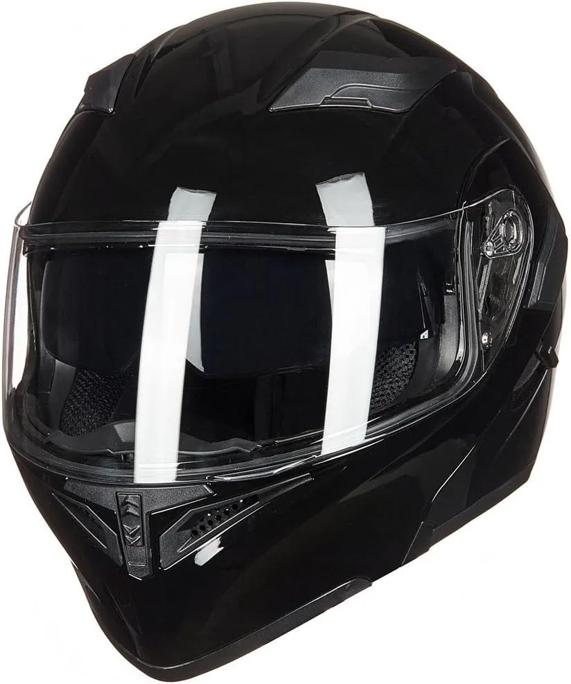 ILM Motorcycle Dual Visor Flip up Modular Full Face Helmet DOT 6 Colors Model 902