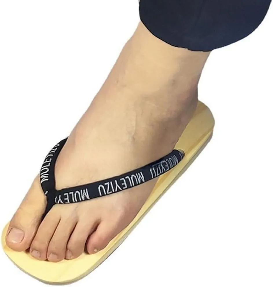 Japanese Couple Summer Wooden Indoor Outdoor Clog Shoes Unisex Cosplay Wood Versatile Non-Slip