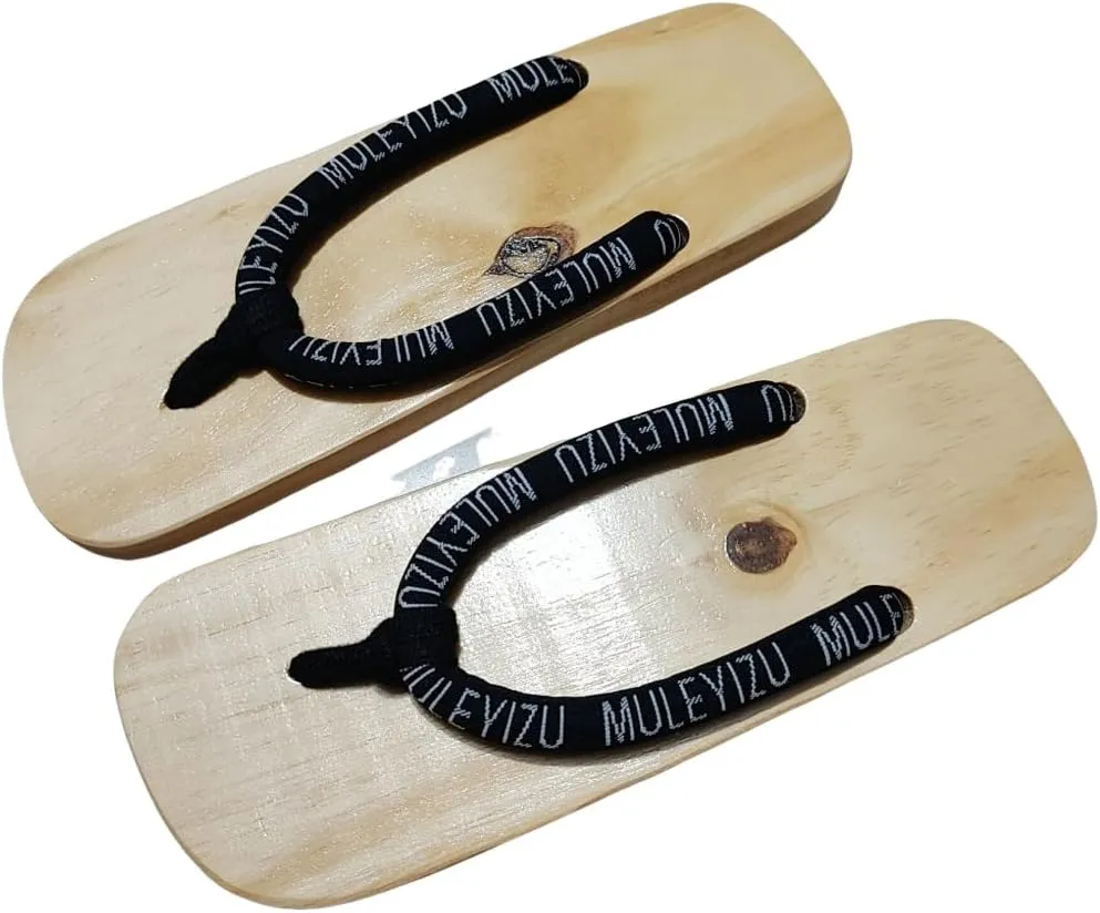 Japanese Couple Summer Wooden Indoor Outdoor Clog Shoes Unisex Cosplay Wood Versatile Non-Slip