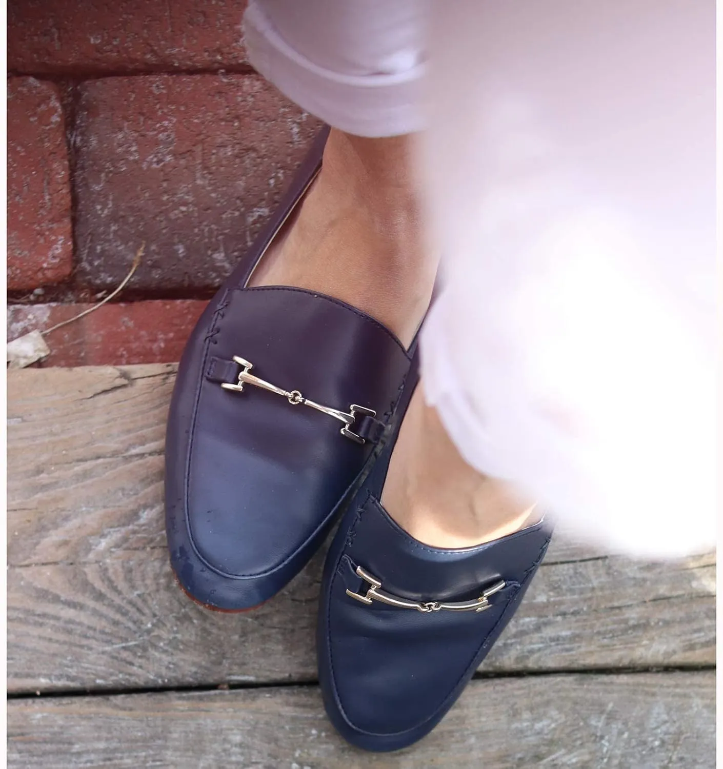 JENN ARDOR Loafers for Women Flats Shoes Womens Penny Loafers Slip On Pointed Toe Comfortable Office Work Driving Flats Fashion Dress Shoes for Women