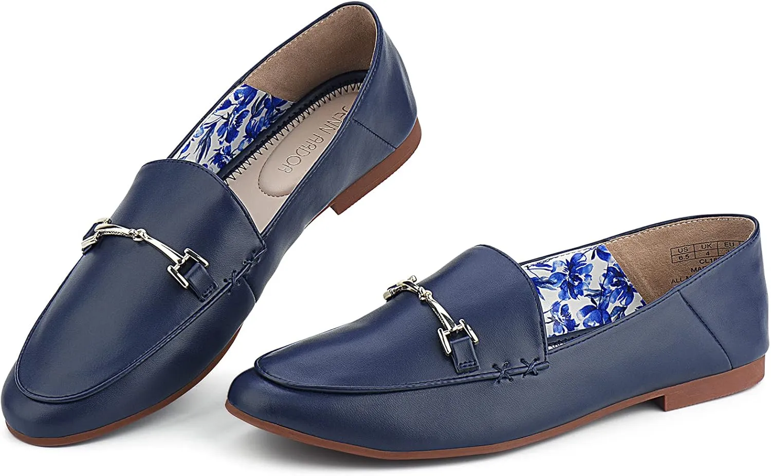 JENN ARDOR Loafers for Women Flats Shoes Womens Penny Loafers Slip On Pointed Toe Comfortable Office Work Driving Flats Fashion Dress Shoes for Women
