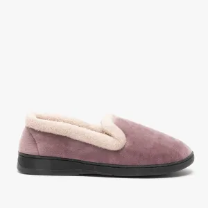 Jo & Joe CASHMERE Womens Velour Full Slippers Lilac