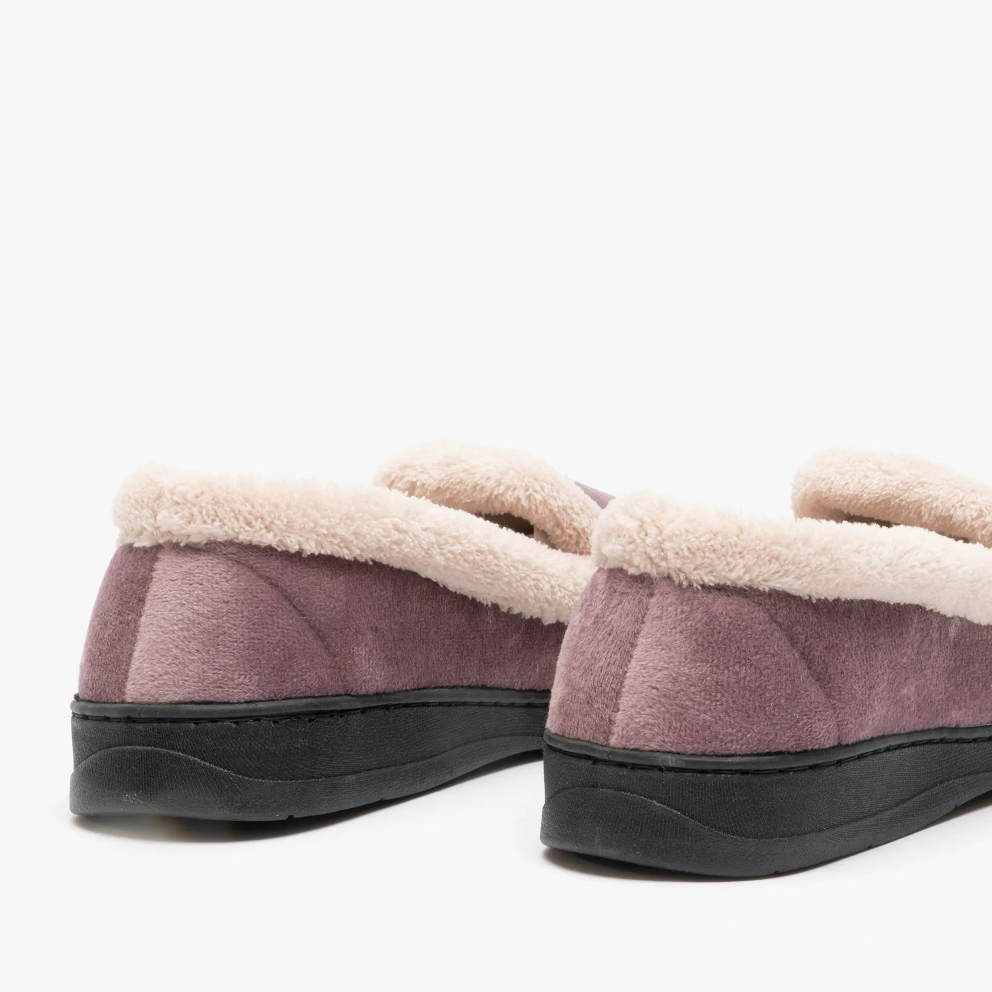 Jo & Joe CASHMERE Womens Velour Full Slippers Lilac