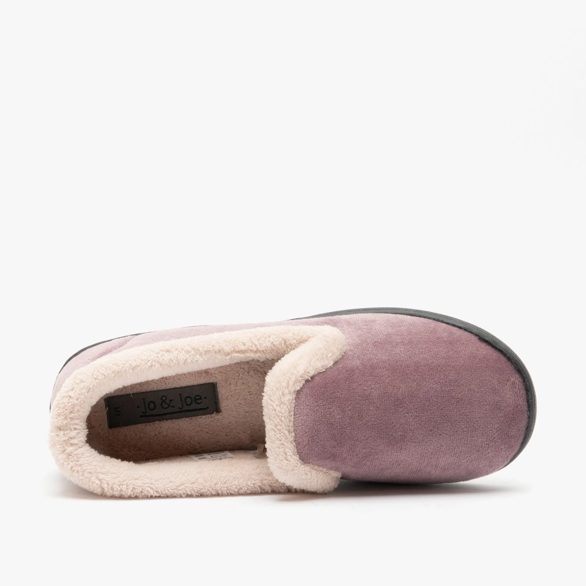 Jo & Joe CASHMERE Womens Velour Full Slippers Lilac