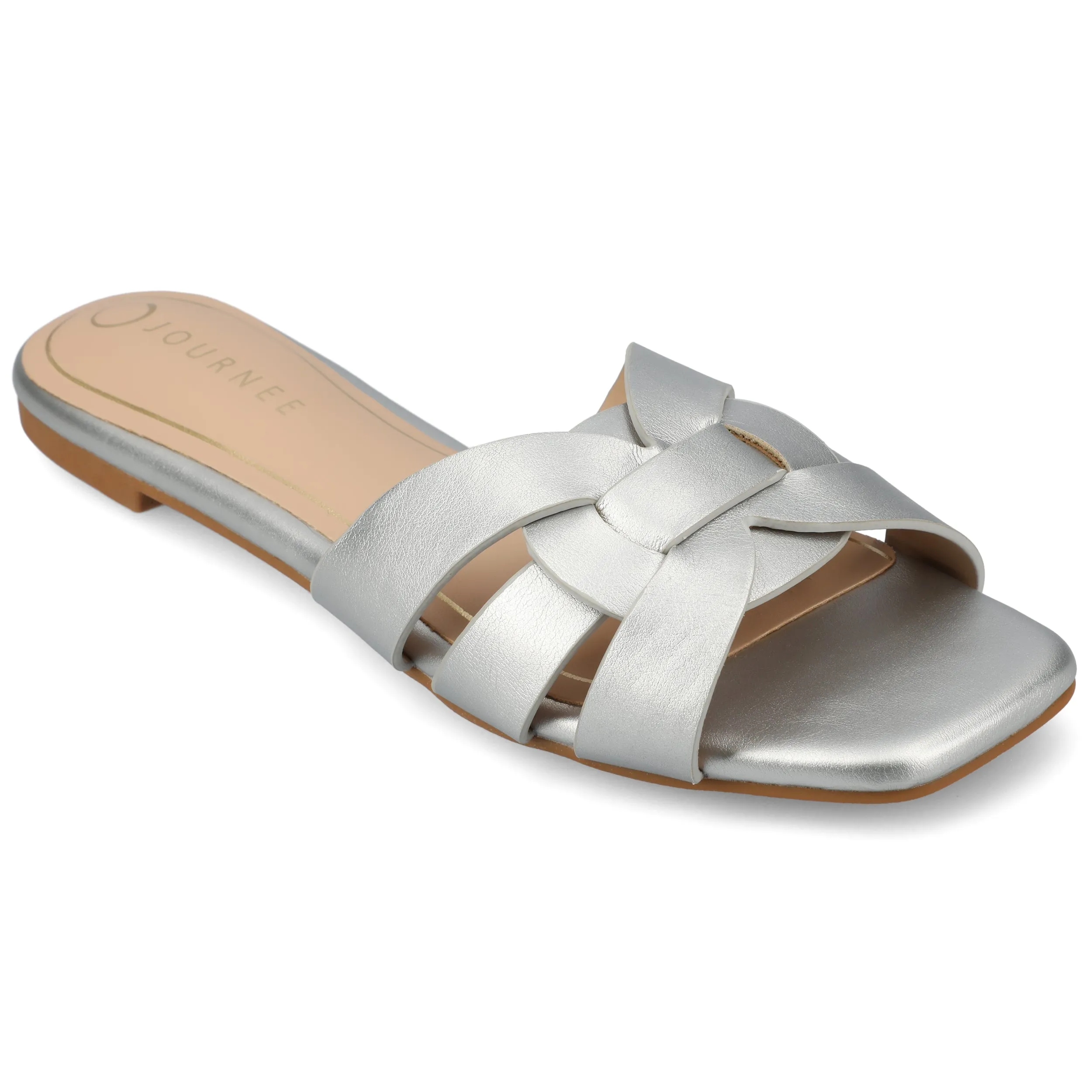 Journee Womens Arrina Wide Width Flat Sandals