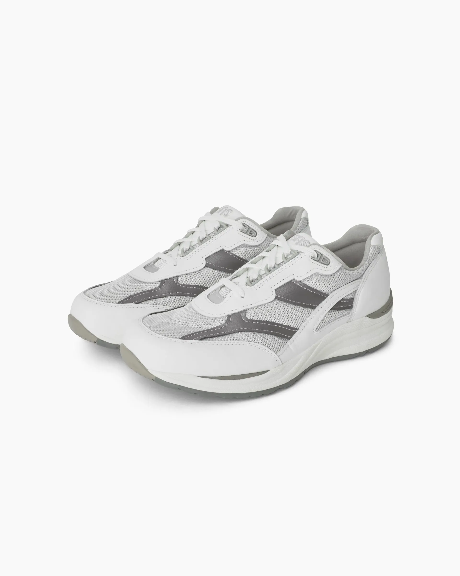Journey Mesh Lace Up Sneaker White / Gray