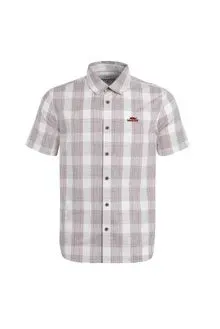 Judd Short Sleeve 100% Cotton Check Dusty White