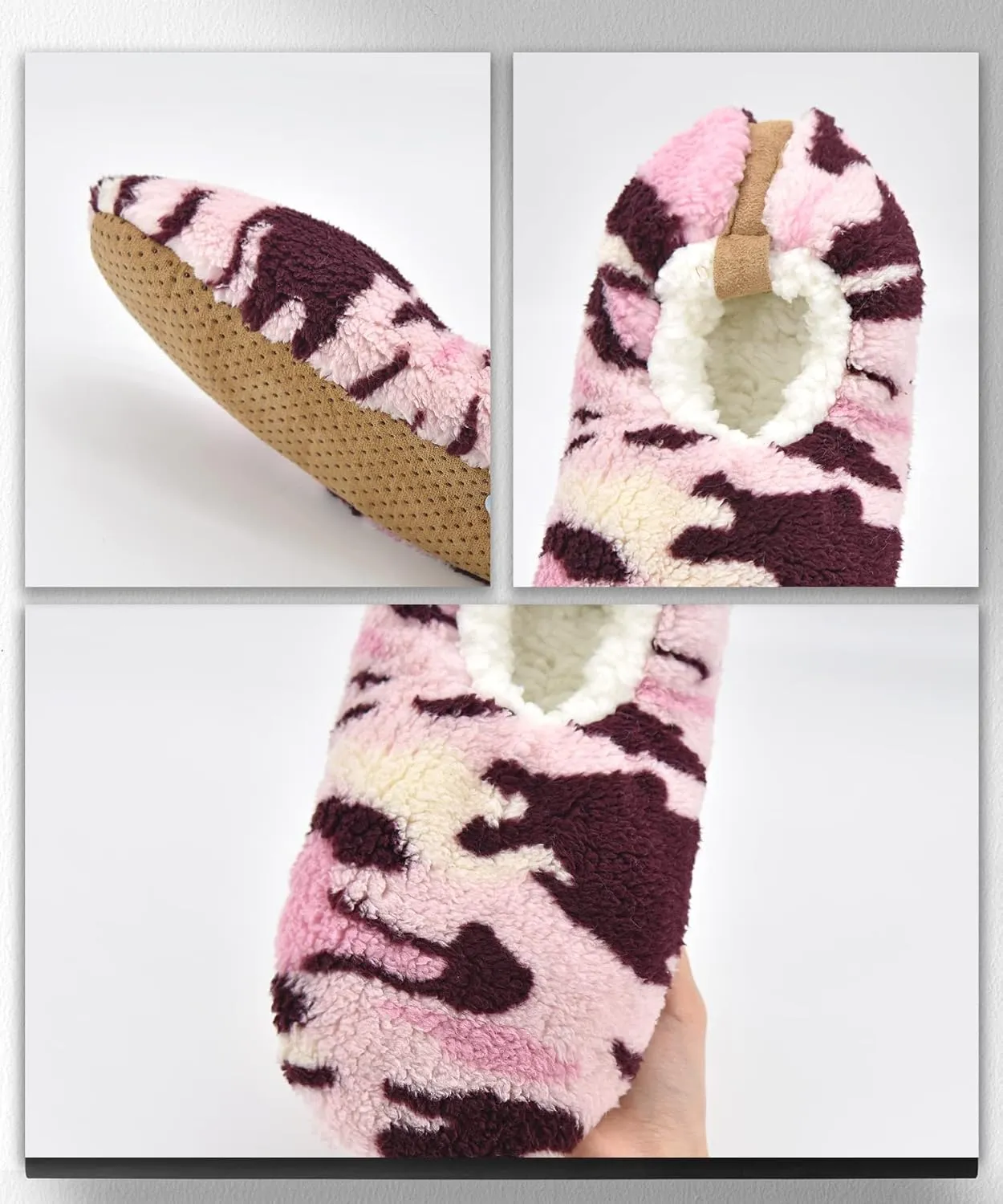 Keyela Mens Slipper Socks With Non Skid Bottoms, Warm Slipper Socks With Grippers For Men, Fuzzy House Slippers