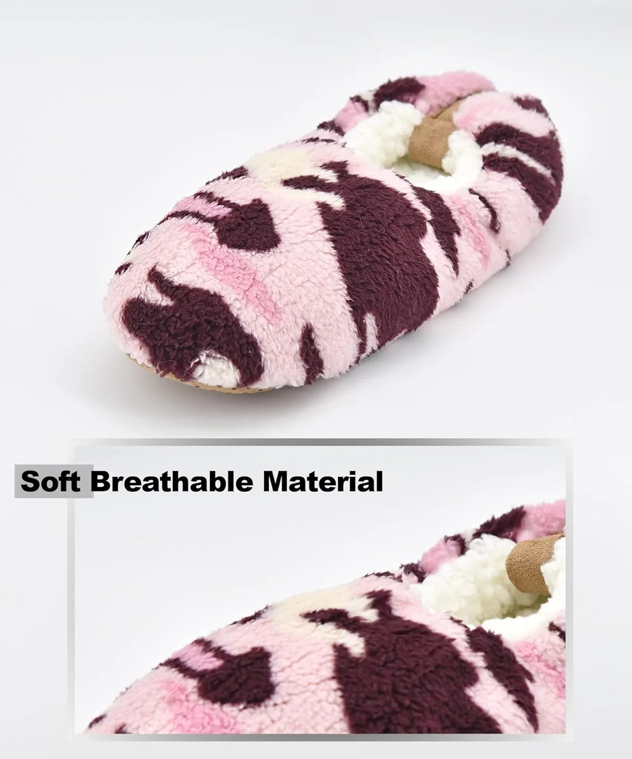 Keyela Mens Slipper Socks With Non Skid Bottoms, Warm Slipper Socks With Grippers For Men, Fuzzy House Slippers