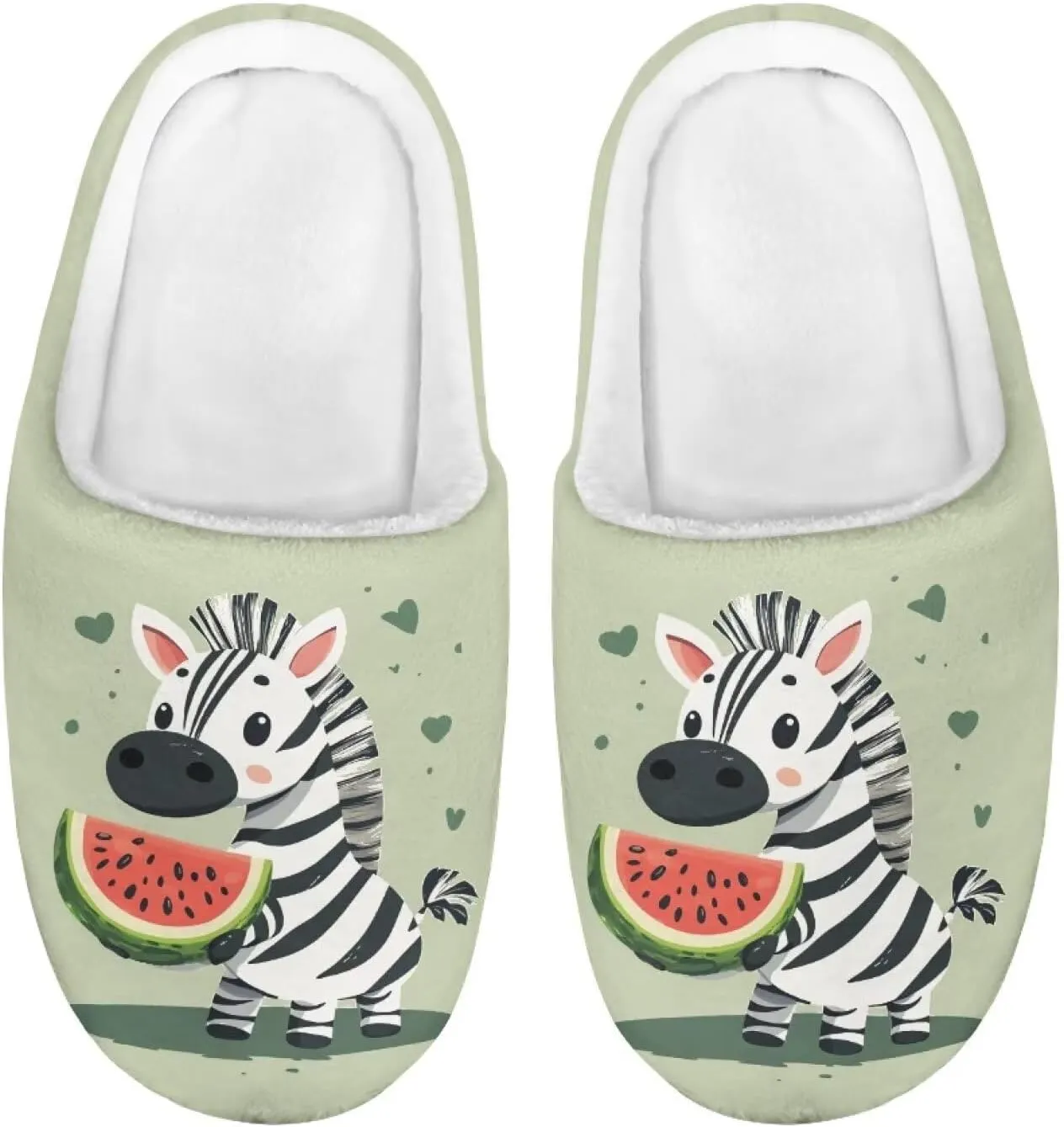 Kids Cute Slippers for Boy Girls Soft Fluffy Plush Slippers Animal Print House Shoes Non Slip Warm Slippers US 9-15