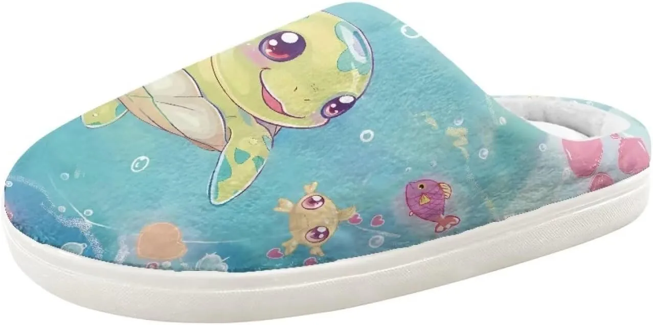 Kids Fluffy Slippers Girls Boys House Slippers Bedroom Non Slip Home Slippers Size 9-15