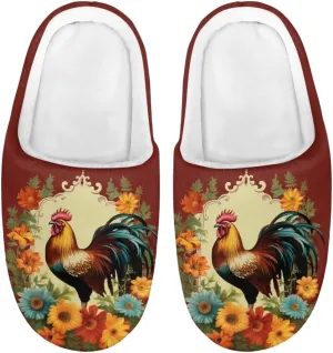 Kids House Slippers Size 9-14.5 Cute Slippers for Teen Girls Soft Plush Warm Bedroom Shoes White Sole