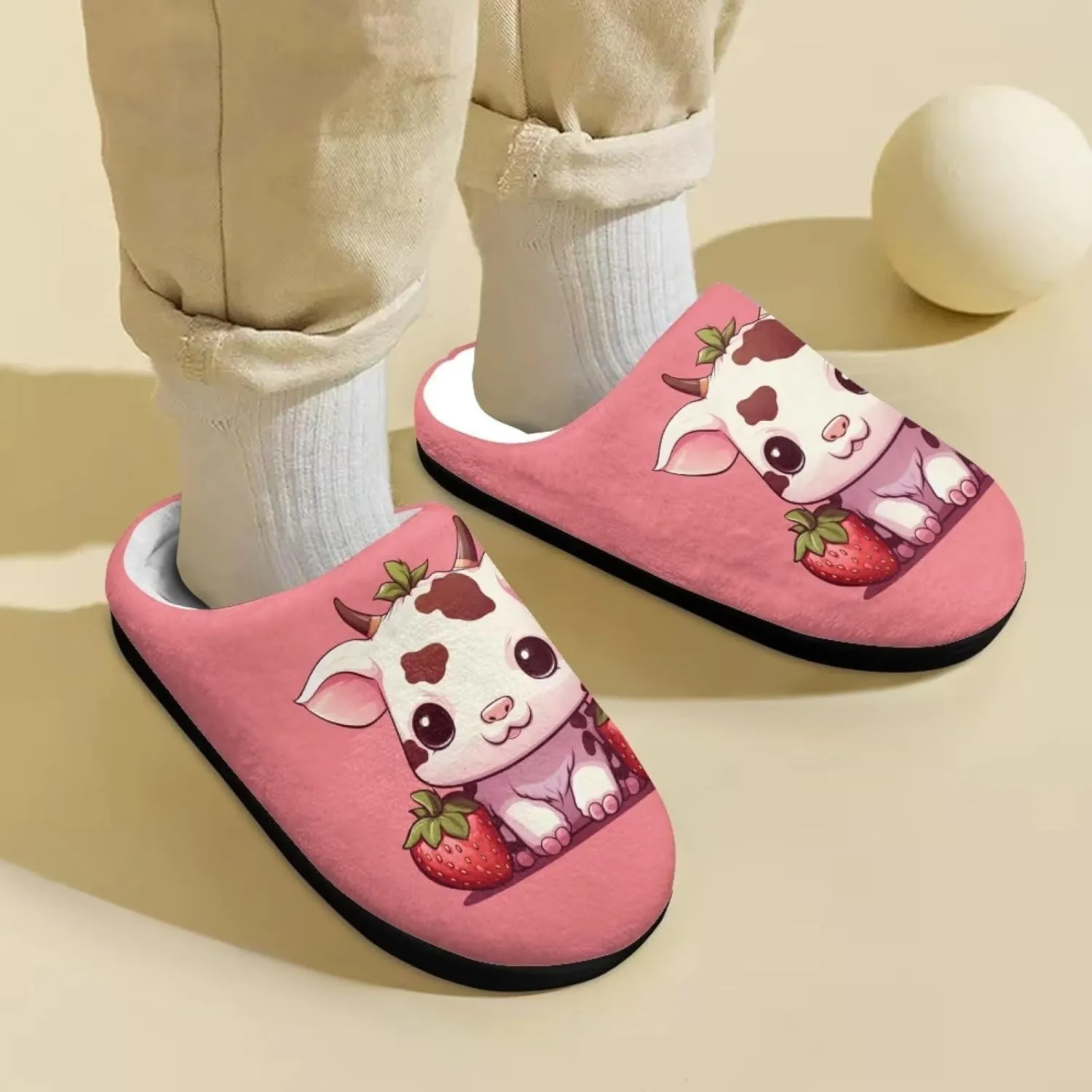 Kids House Slippers Size 9-14.5 Cute Slippers for Teen Girls Soft Plush Warm Bedroom Shoes