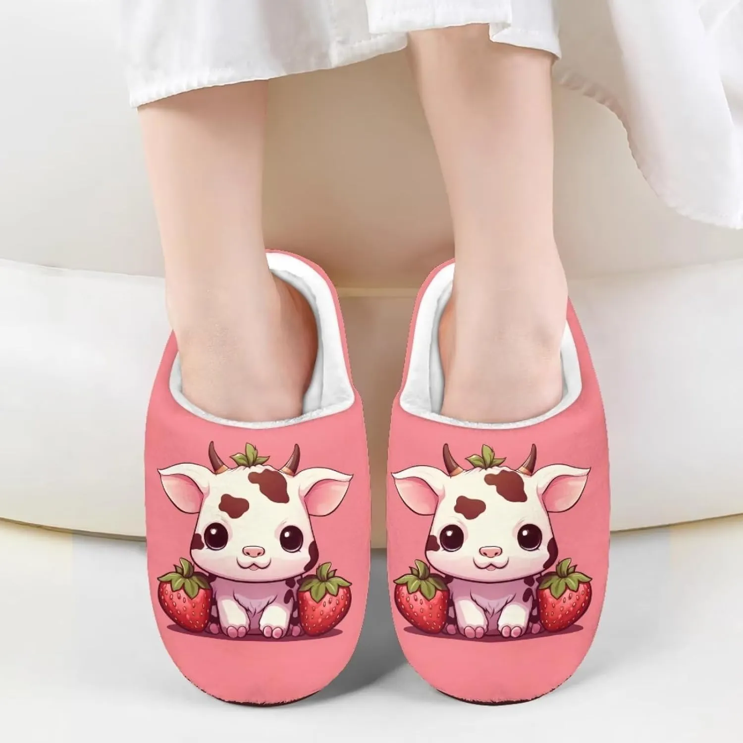 Kids House Slippers Size 9-14.5 Cute Slippers for Teen Girls Soft Plush Warm Bedroom Shoes