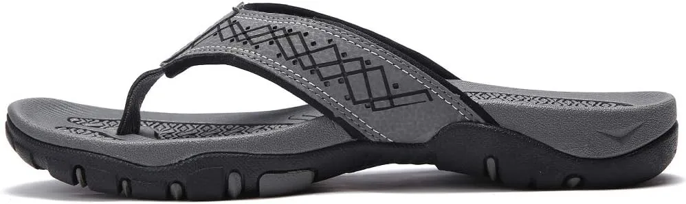 KIIU Mens Thong Sandals Indoor and Outdoor Beach Flip Flop