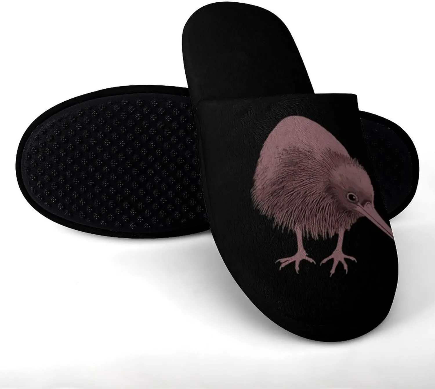 Kiwi Bird Men's Cotton Slippers Casual House Shoes Non-Slip Closed Toe House Shoes for Indoor Outdoor
