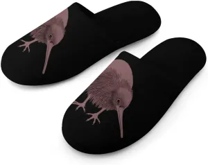 Kiwi Bird Men's Cotton Slippers Casual House Shoes Non-Slip Closed Toe House Shoes for Indoor Outdoor