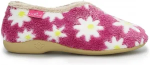 KLA021 Daisy Slipper in Pink Blue with Floral Print 5,6,7,8,9,10 9 Pink