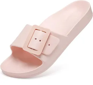 L LOUBIT Cloud Slides for Women with Arch Support Pillow Soft Recovery Sandals Lightweight Summer Beach Slippers Non-Slip Shower Shoes