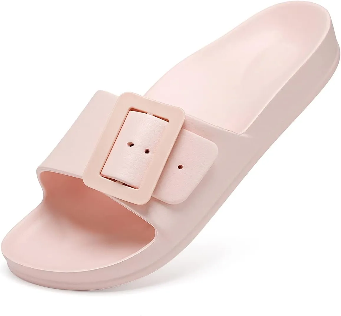 L LOUBIT Cloud Slides for Women with Arch Support Pillow Soft Recovery Sandals Lightweight Summer Beach Slippers Non-Slip Shower Shoes