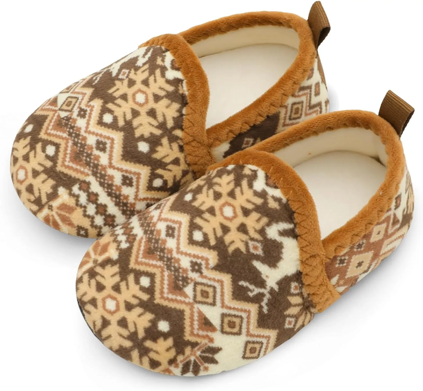 L-RUN Toddler Boys Girls House Slippers Indoor Home Shoes Warm Slipper Socks for Kids Baby Soft Winter Warm Walking Shoes