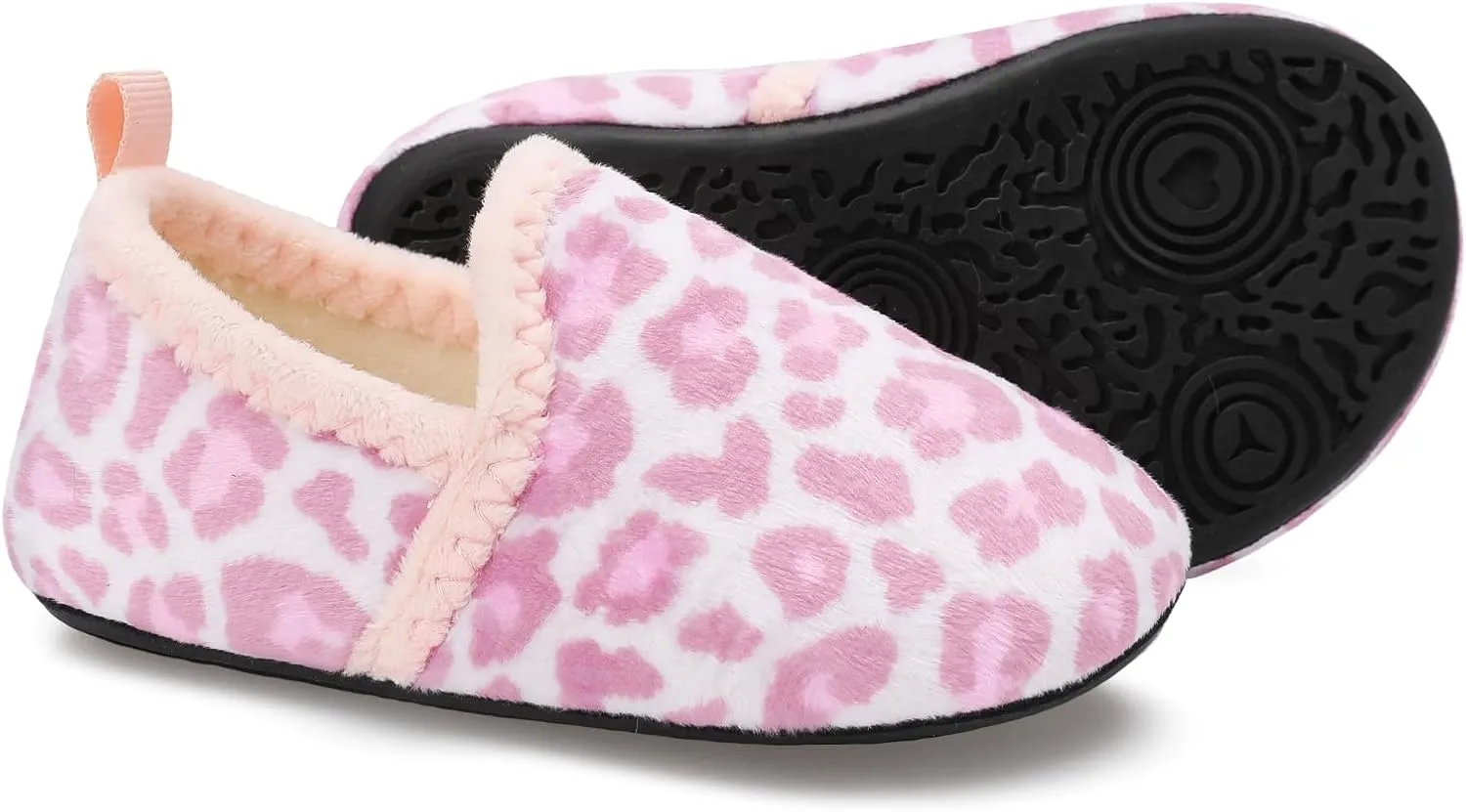 L-RUN Toddler Boys Girls House Slippers Indoor Home Shoes Warm Slipper Socks for Kids Baby Soft Winter Warm Walking Shoes