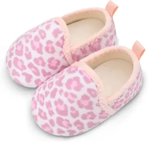 L-RUN Toddler Boys Girls House Slippers Indoor Home Shoes Warm Slipper Socks for Kids Baby Soft Winter Warm Walking Shoes