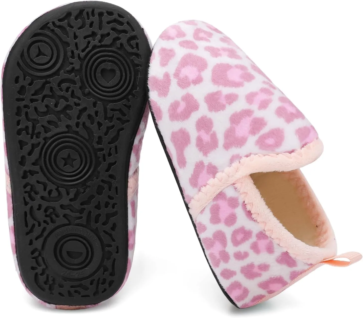 L-RUN Toddler Boys Girls House Slippers Indoor Home Shoes Warm Slipper Socks for Kids Baby Soft Winter Warm Walking Shoes