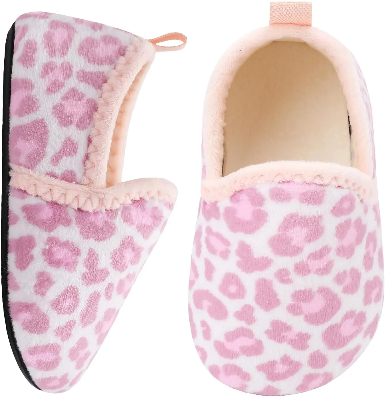 L-RUN Toddler Boys Girls House Slippers Indoor Home Shoes Warm Slipper Socks for Kids Baby Soft Winter Warm Walking Shoes