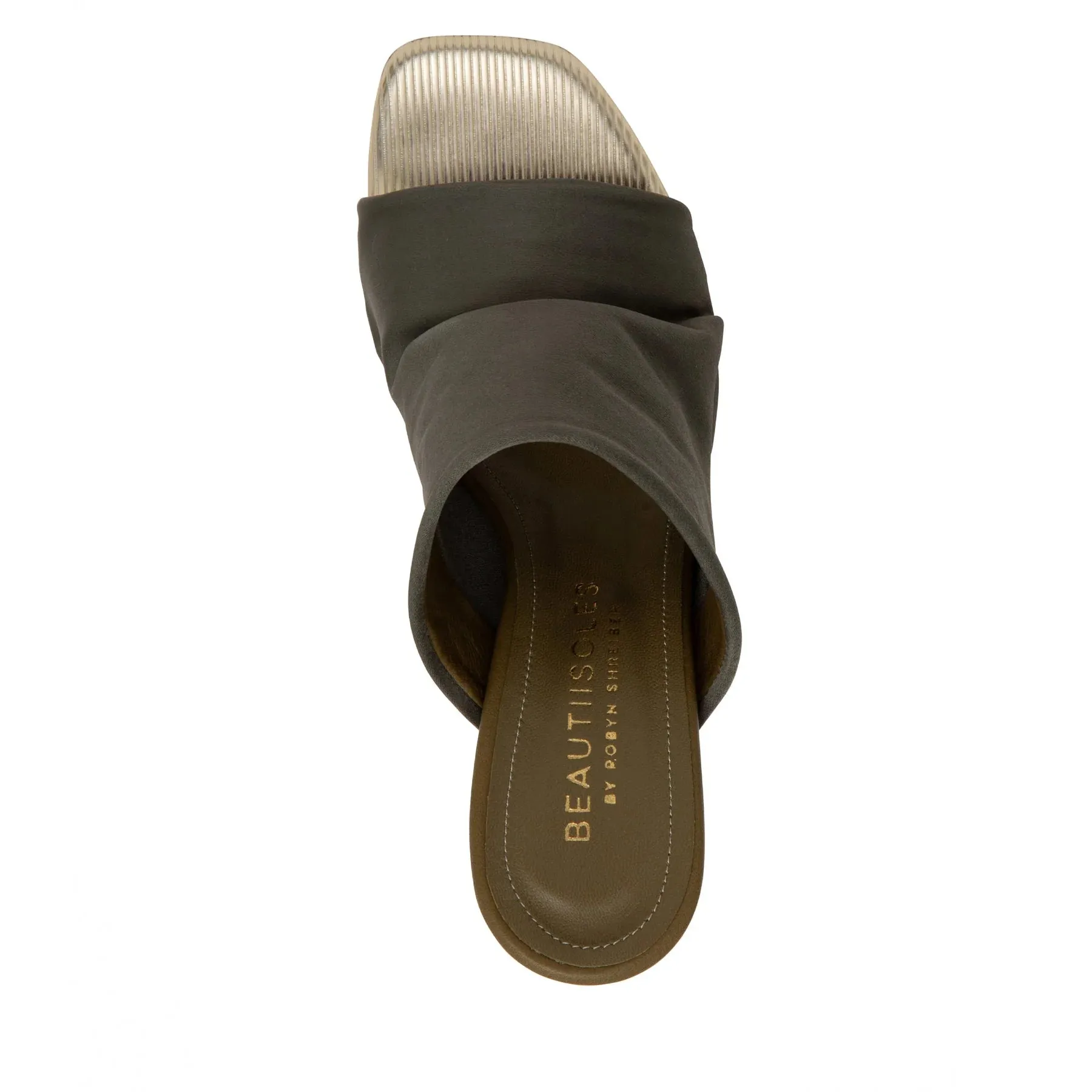 Lana Khaki Stretch Mules