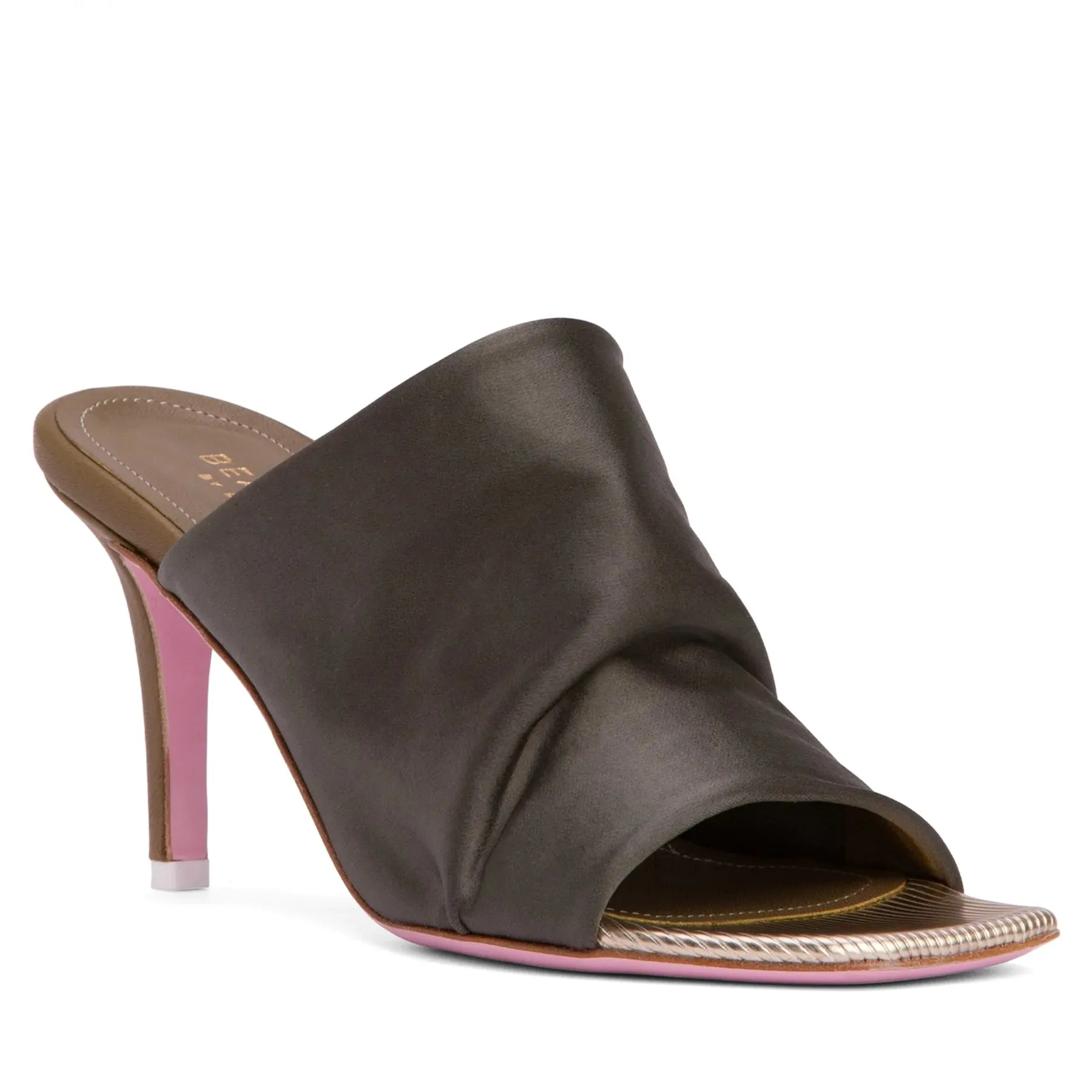 Lana Khaki Stretch Mules