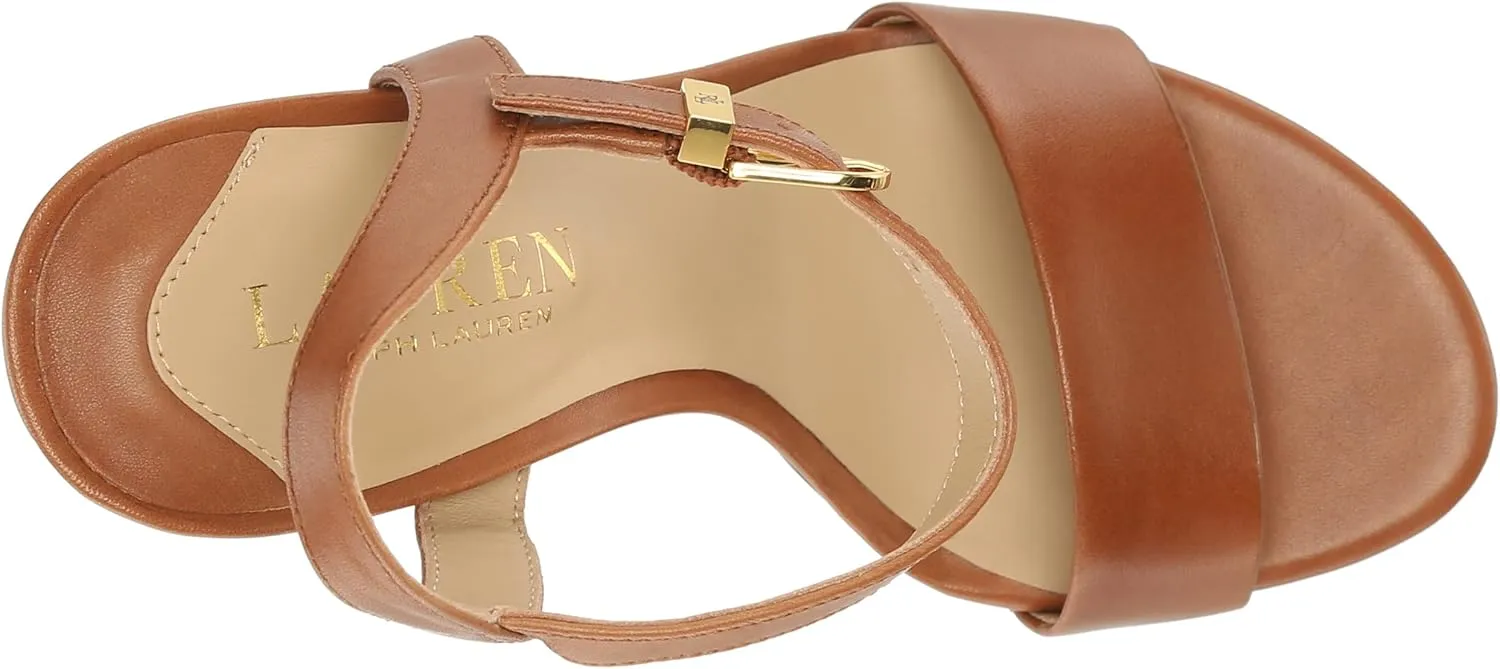 Lauren Ralph Lauren Women's Gwen Burnished Leather Sandal