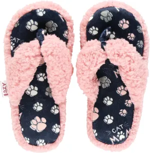 Lazy One Spa Flip-Flop Slippers for Women, Girls' Fuzzy House Slippers