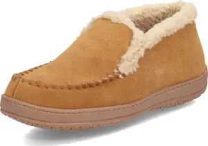 Leather Clarks Bootie Padded with Durable - Ankle Lining Sherpa Lined Customer-approved Men's Boots Gripped Slip-Ons Comfy Plush Suede & - & Slippers Indoor/Outdoor Exclusive sale Rubber Ankle Outsoles Insole