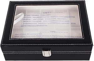 Leather Watch Box Household Watch Box Storage Box Display Box Mechanical Watch Jewelry Box, And WoWatch Storage Box.(12 Slots)