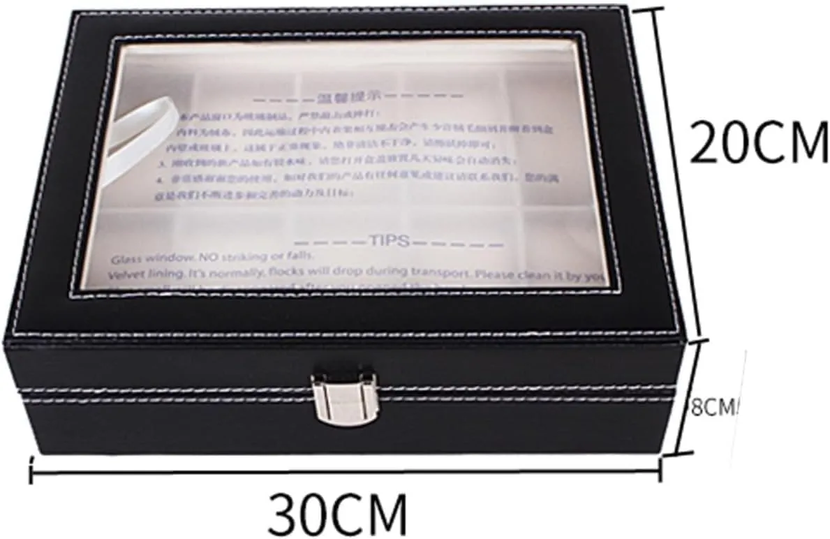 Leather Watch Box Household Watch Box Storage Box Display Box Mechanical Watch Jewelry Box, And WoWatch Storage Box.(12 Slots)