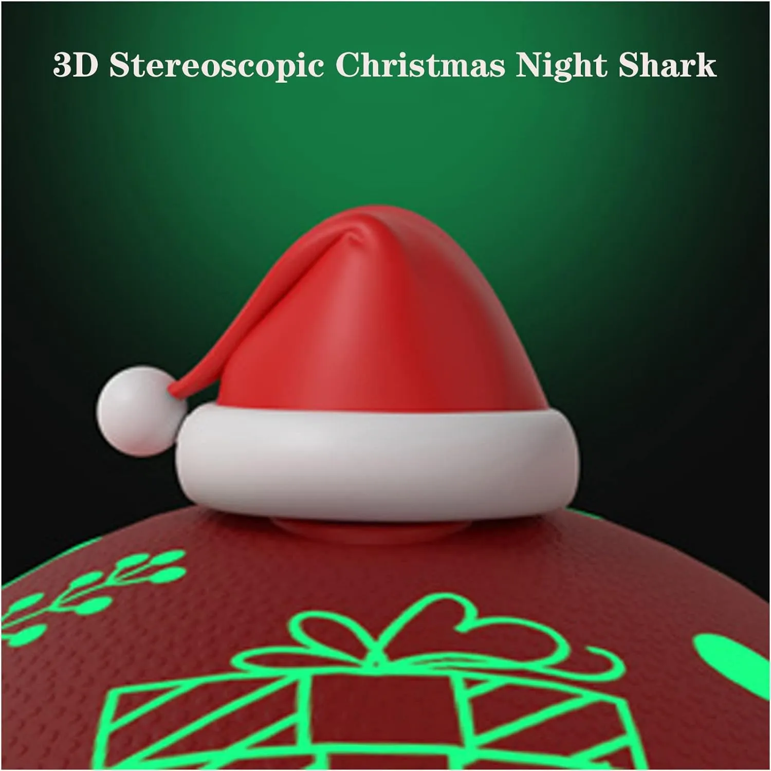 LELEBEAR Christmas Shark Slides, Santa Shark Slides, Shark Slides Glow in the Dark