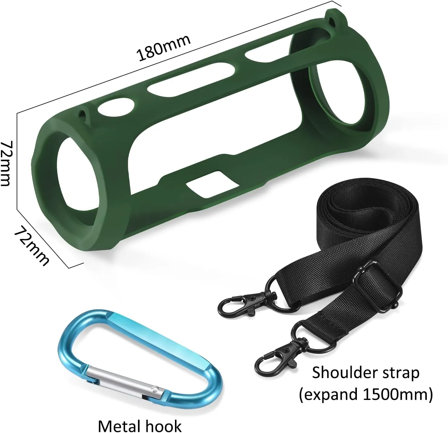 LICHIFIT Silicone Protective Cover Frame Case Skin for JBL FLIP Essential 2 Bluetooth Speaker Shell Sleeve Hand Bag Shoulder Case Box Accessories