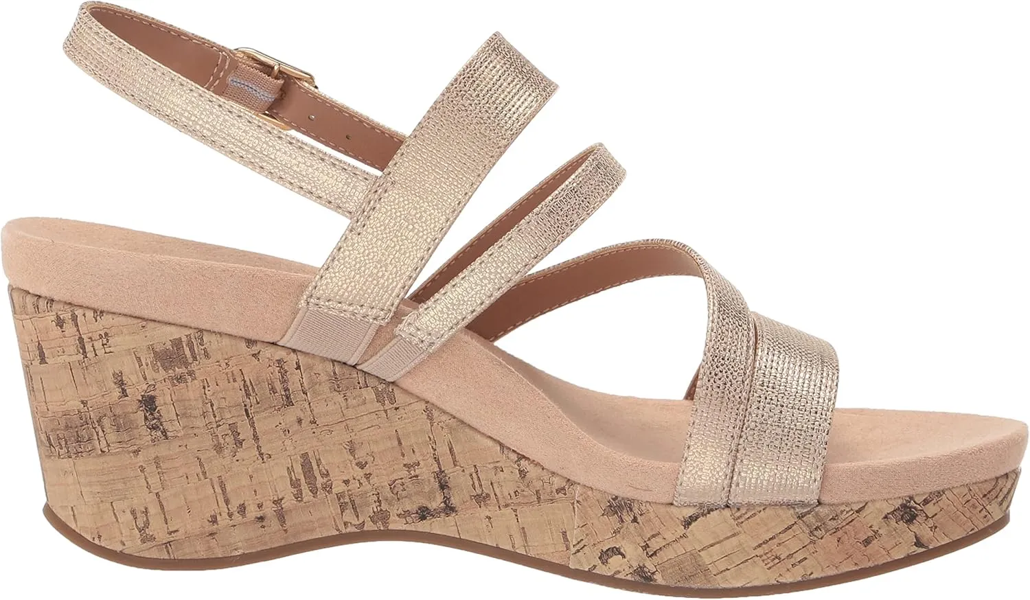 LifeStride Women's Discover Strappy Platform Wedge Sandal