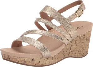 LifeStride Women's Discover Strappy Platform Wedge Sandal