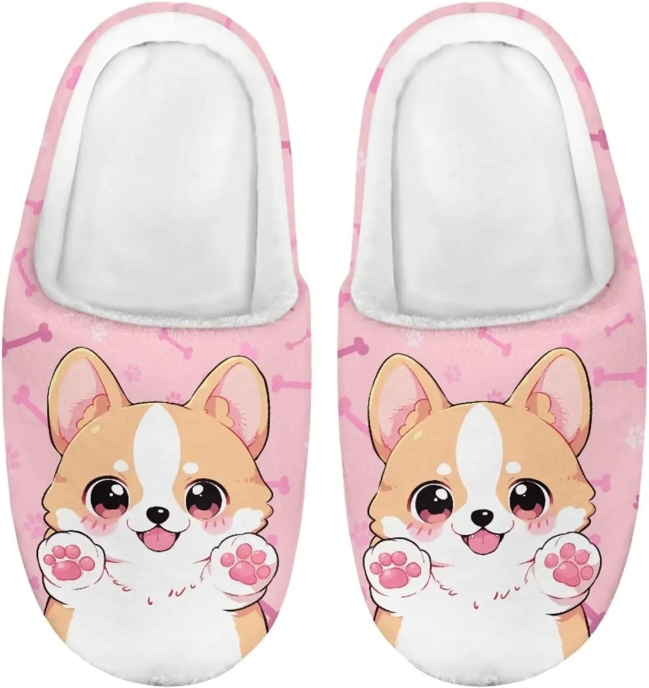 Little Girls Slippers Indoor Comfort Cute Pattern Size 9-15 Black