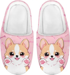 Little Girls Slippers Indoor Comfort Cute Pattern Size 9-15 Black