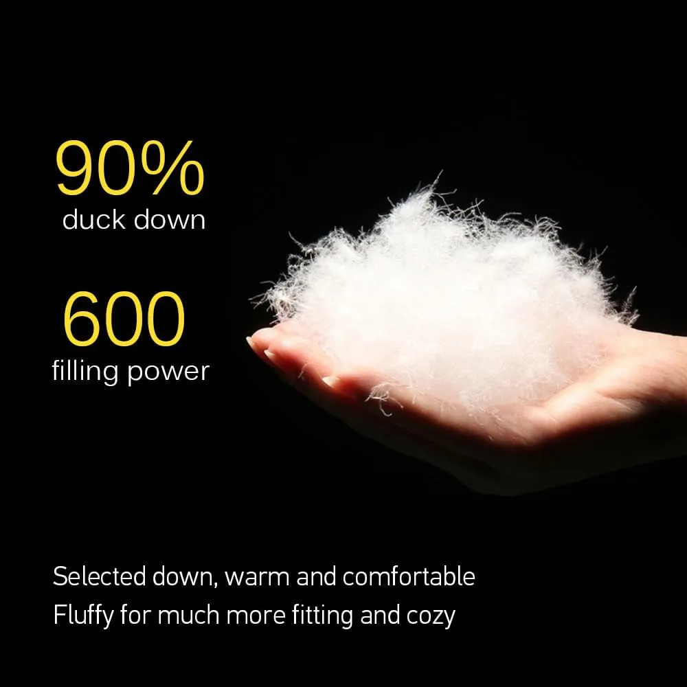 Lixada Ultralight Winter Duck Down Booties Warm Socks Slippers Warm Soft Cozy Water-Resistant for Camping Sleeping Bag Men Women Winter Duck Down Booties Slipper Boots