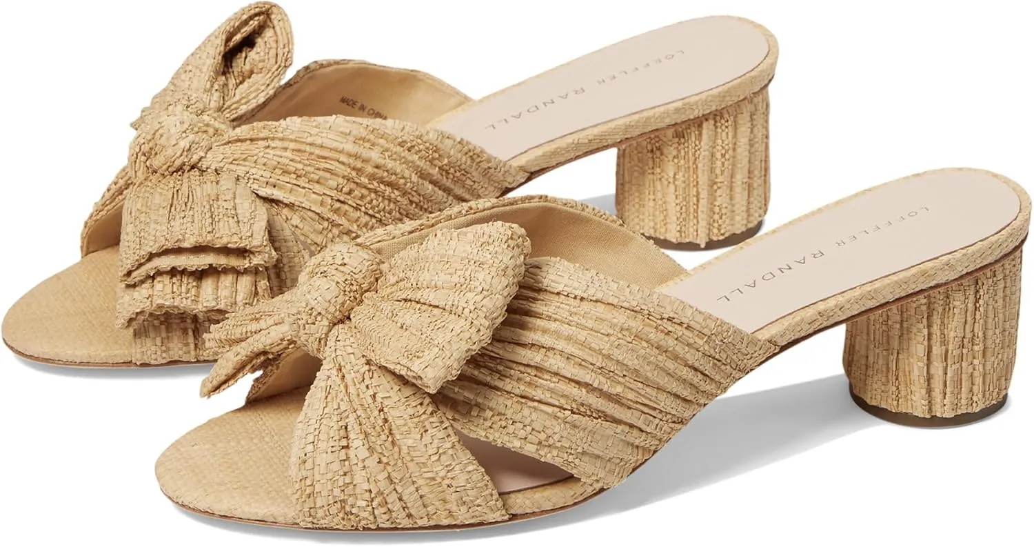 Loeffler Randall Women's Emilia Sandal, Natural, 8 Narrow
